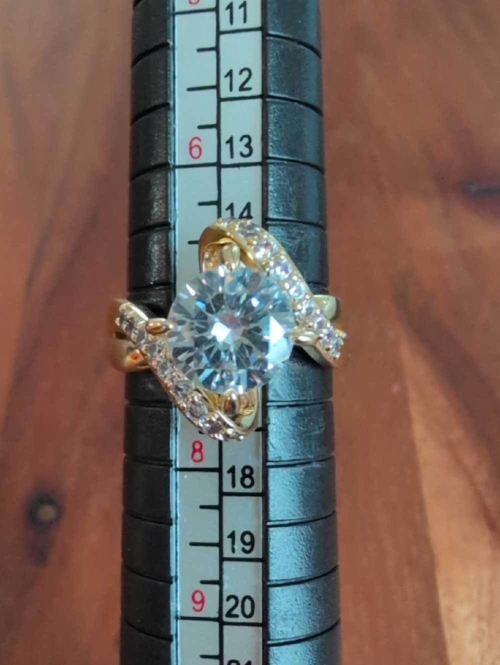 Charter Club Gold-Tone Ring with Large Clear Sparkling Stone